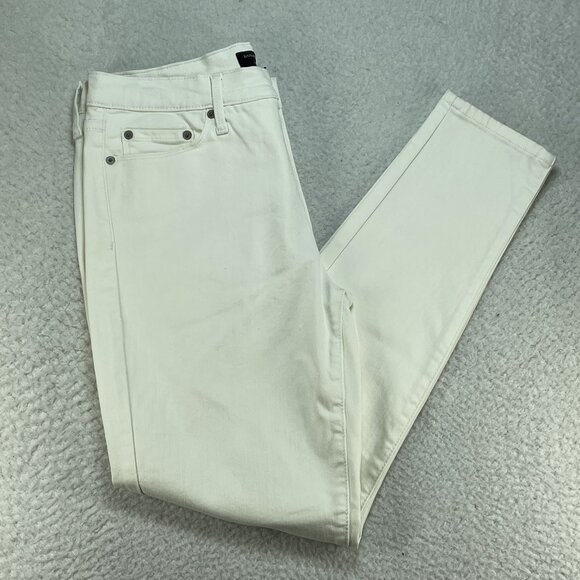 Banana Republic Sculpt Skinny Leg Womens Size 10 White Denim Jeans 30x28 - Picture 1 of 12